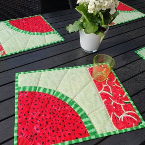 Dkkeserviet med vandmelon - Sykit 6 stk.