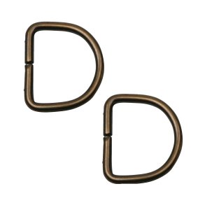 D-ring Gl. guld - 2 stk.