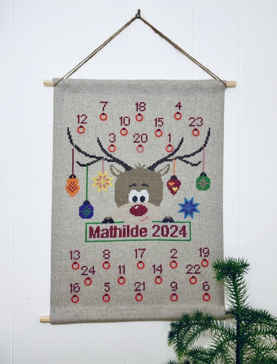 Christmas with Rudolph julekalender 38 x 56 cm