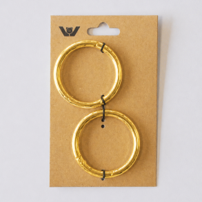 Rund karabinhage �32 mm - guldfarvet