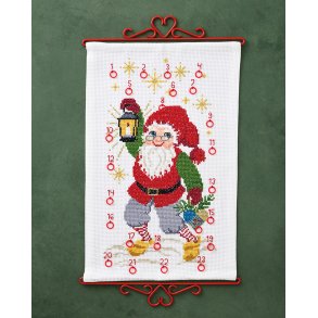 Nisse med lygte - julekalender broderikit