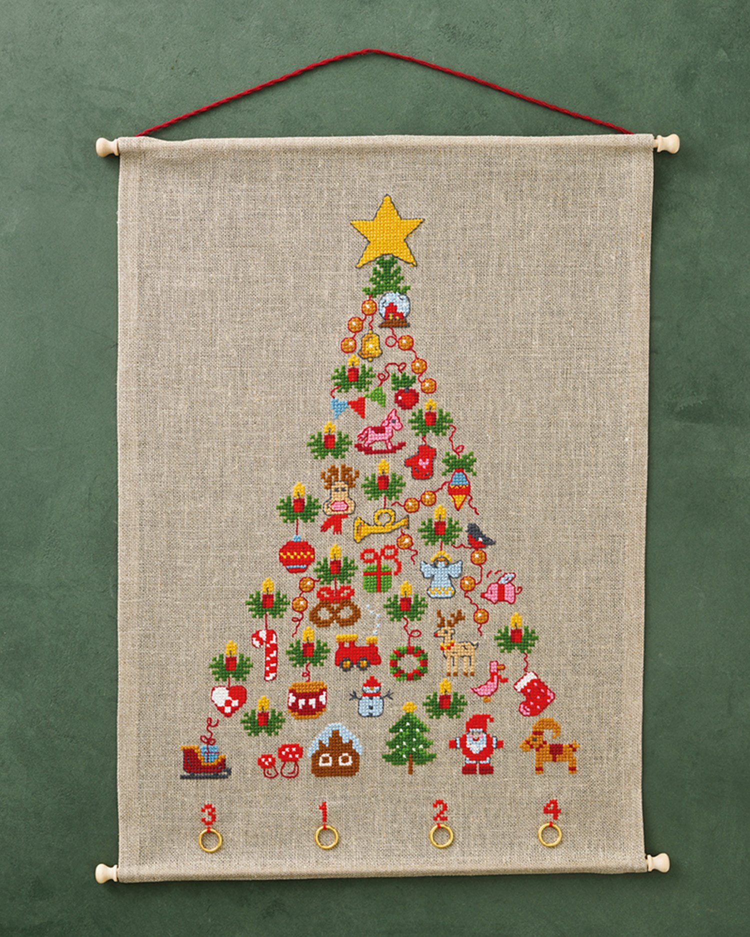 Adventstr�et - julekalender broderikit