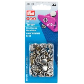 Jersey trykknapper - 10 mm rund