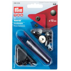 Anorak trykknapper - 12 mm oxyderet