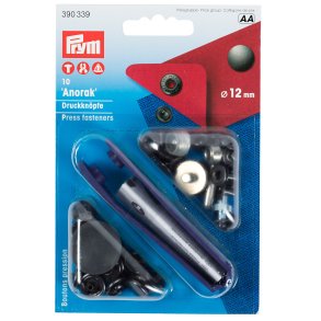 Anorak trykknapper - 12 mm oxyderet