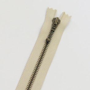 YKK 6 mm antik messing lynls 35 cm - Sand