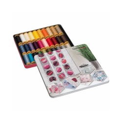 30 ruller Gtermann bomuldstrd i fin metalske