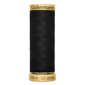 Gtermann 100 m bomuld - farve 5201 sort