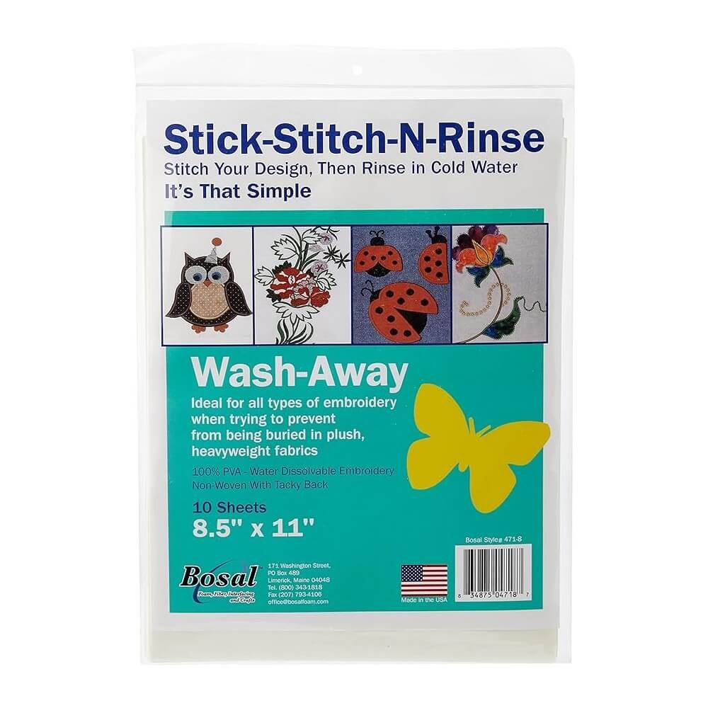 Stick-Stitch-N-Rinse