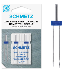 Symaskinen�l Tvilling stretch 4,0/75 - 2 stk.