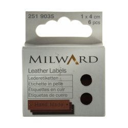 Handmade labels - lder - 6 stk.