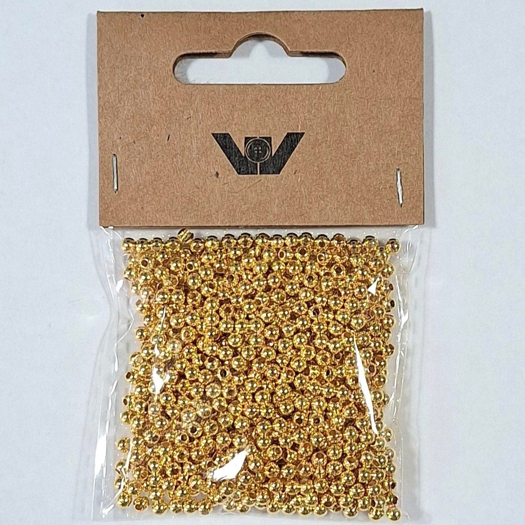 Voksperler 3 mm - guld