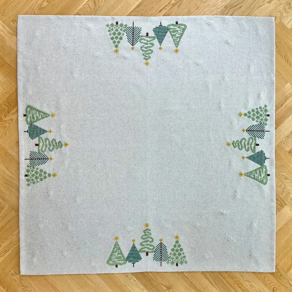 Grn jul med stil - juletrstppe 140 x 140 cm