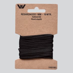 Elastik - rund 1,5 mm - 3 meter