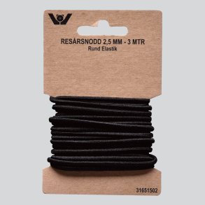 Elastik - rund 2,5 mm - 3 meter