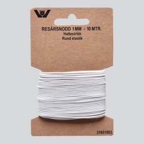 Elastik - rund 1 mm - 10 meter