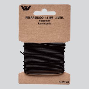 Elastik - rund 1 mm - 10 meter
