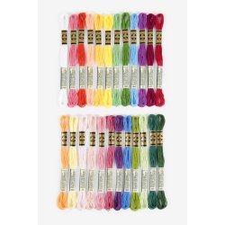 Moulingarn sampak med 24 farver - Floral