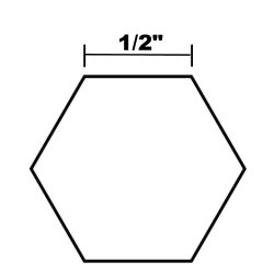 Hexagoner 1/2" - 125 stk.