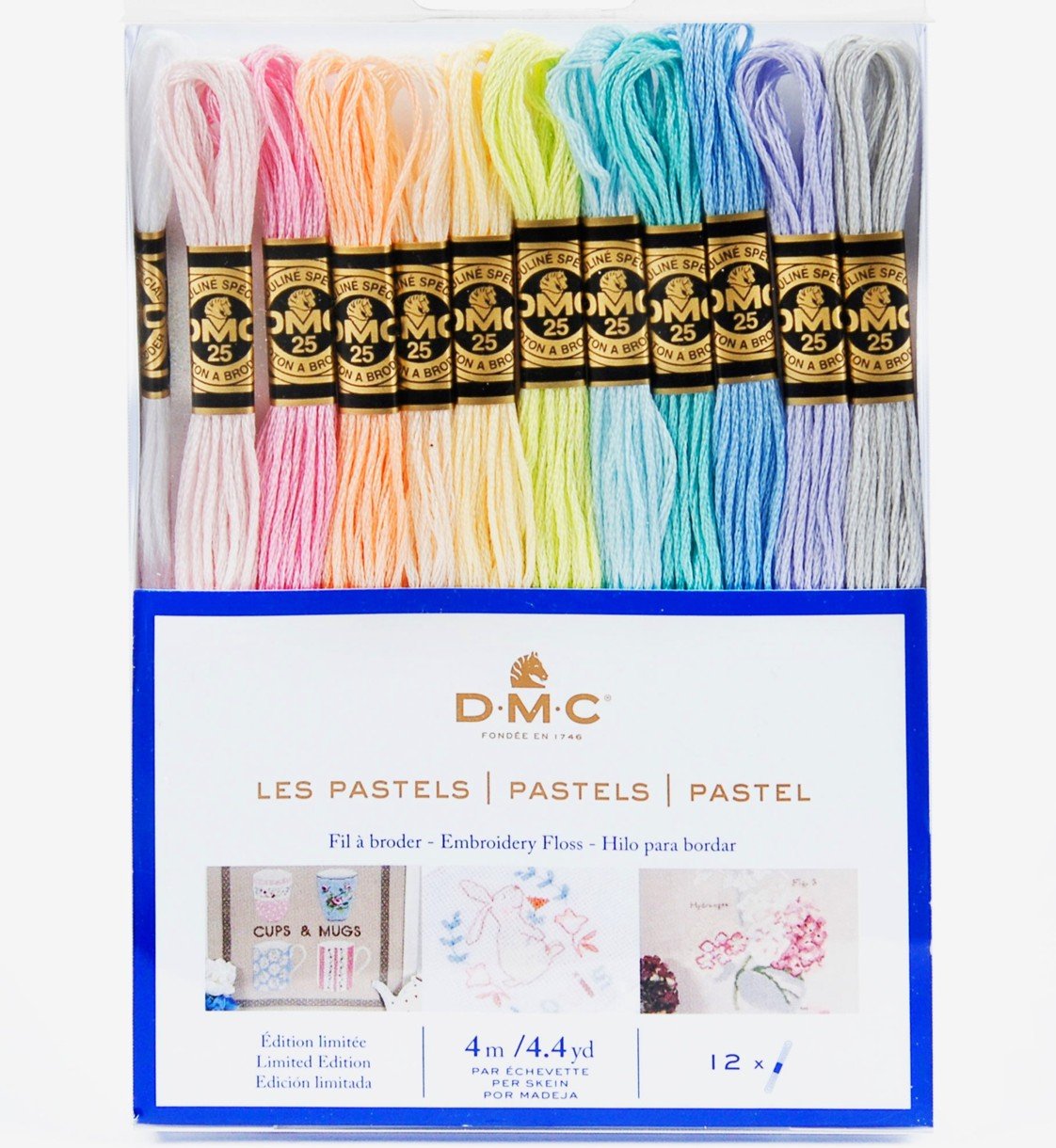 Moulingarn sampak med 12 farver - Pastel