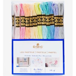 Moulingarn sampak med 12 farver - Pastel