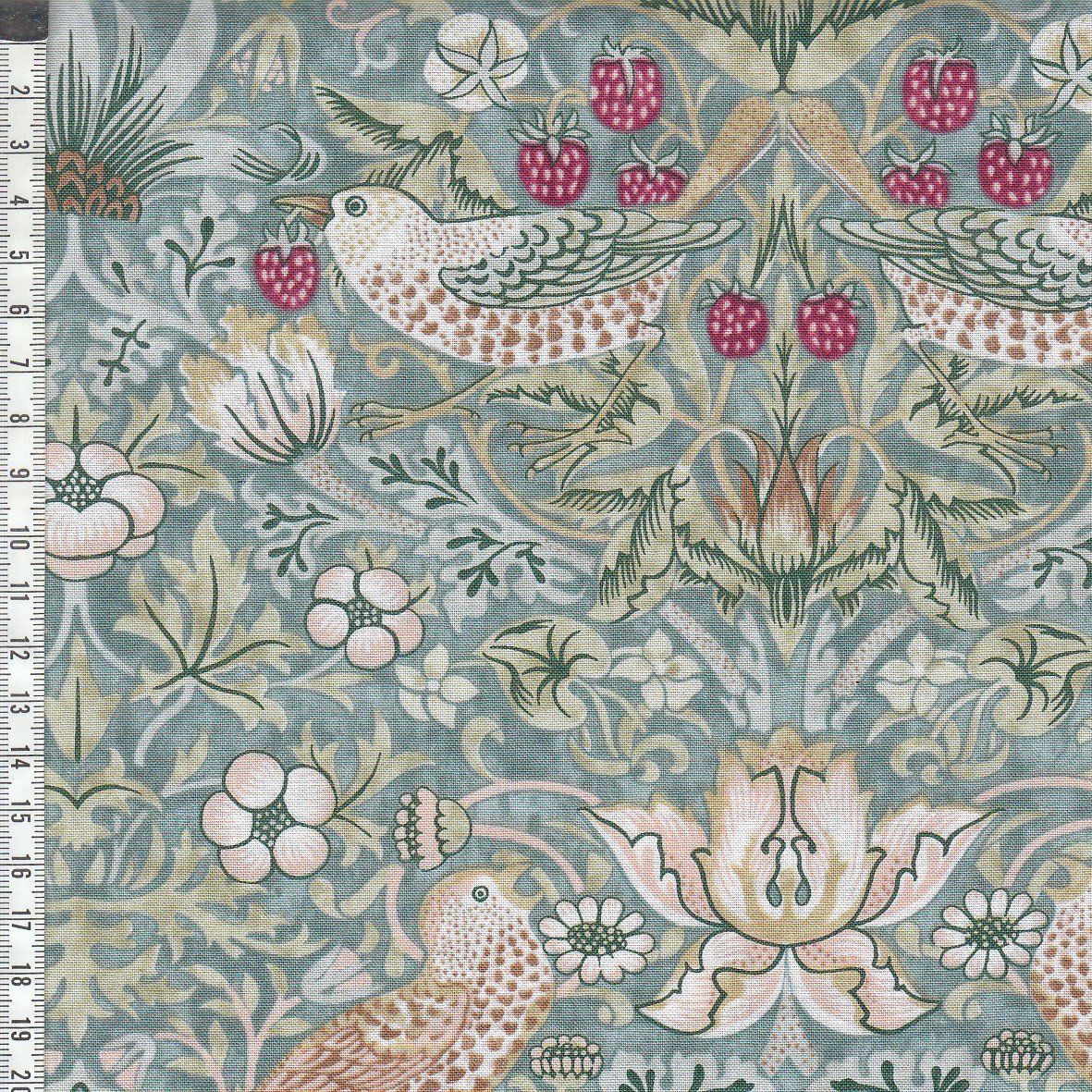 Strawberry Thief - Aqua - William Morris
