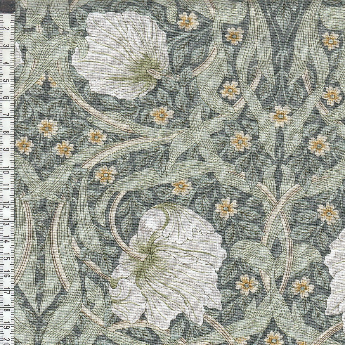 Small Pimpernel - olive - William Morris