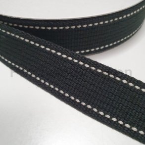 Gjordbnd 25 mm - Sort - 1/2 meter