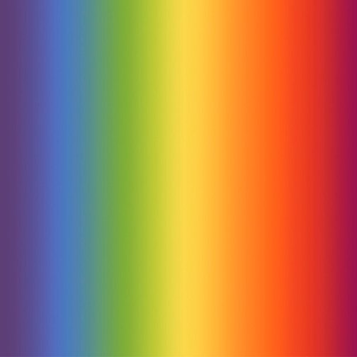 Bagsidestof 108"- Rainbow ombre