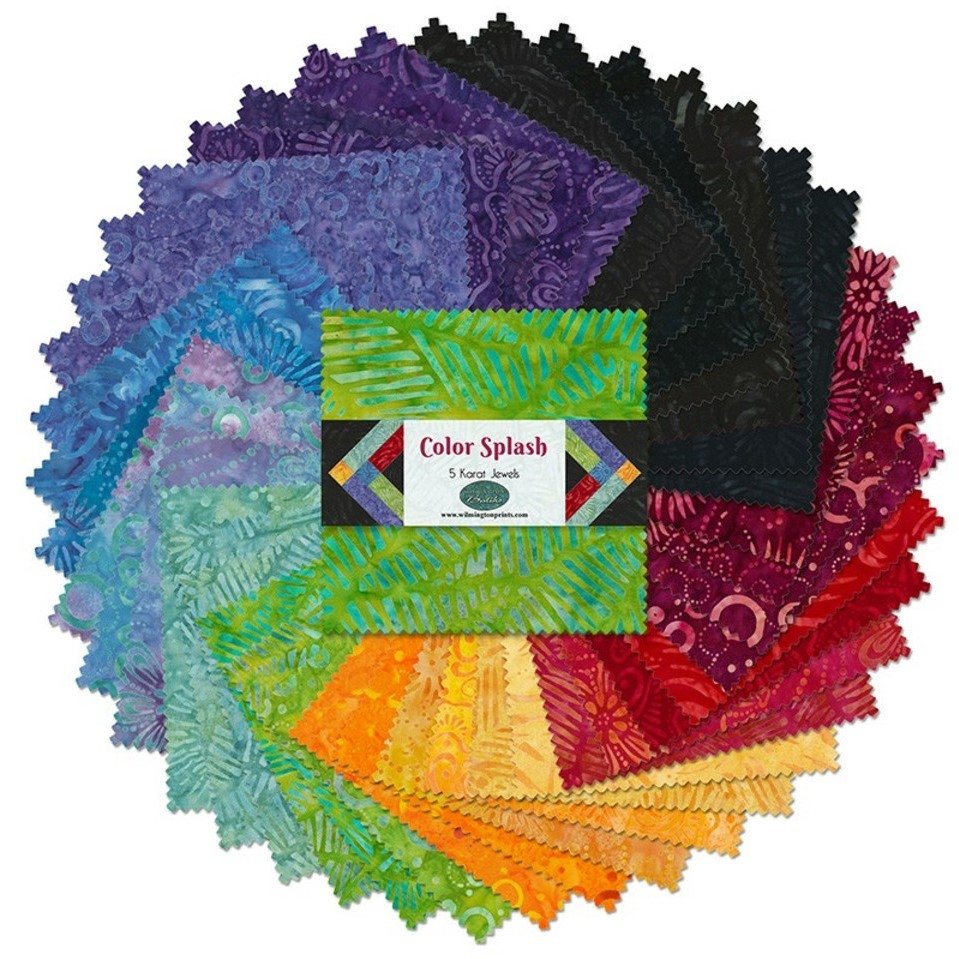 5" charm pack - Color Splash Batik