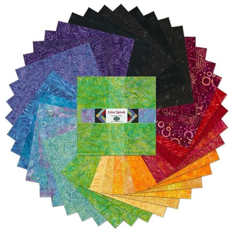 10" charm pack - Color Splash Batik