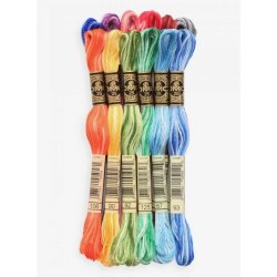Moulingarn sampak med 12 farver - Multicolor
