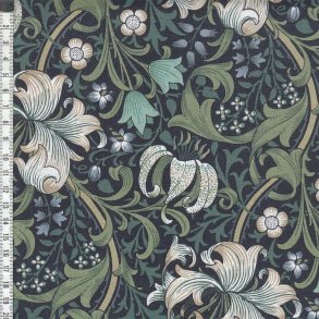Golden Lily - Navy - William Morris