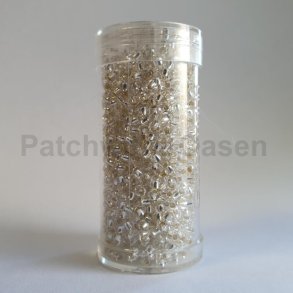 Rocailles perler 9/0 - Glasklar med slvkerne