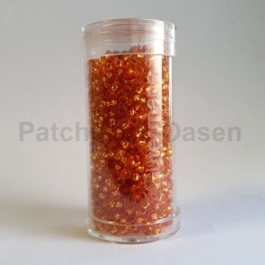 Rocailles perler 9/0 - Gylden glas med slvkerne