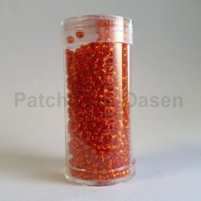 Rocailles perler 9/0 - Orange glas med slvkerne