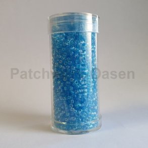 Rocailles perler 9/0 - Bl glas med changerende skr