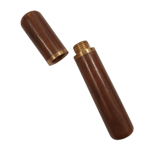 Nle etui - Tr og messing