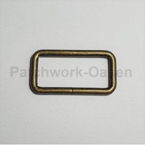 Firkantet ring 25 mm - 2 stk. antik