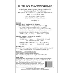 Fuse, Fold &amp; Stitch Bags