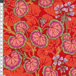Kaffe Fassett - Climbing Geraniums Red