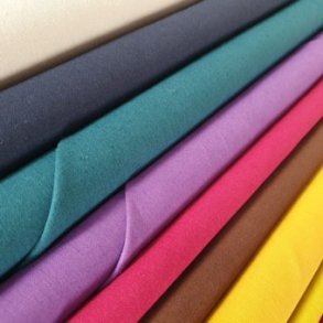 Hør/bomuld - Ensfarvet